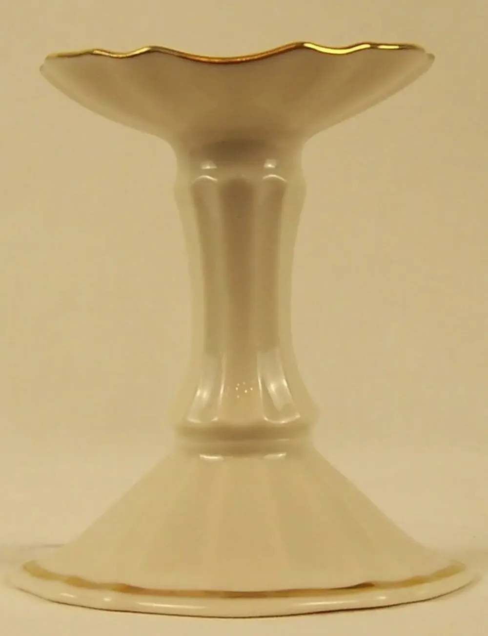 Vintage Lenox Symphony Candlestick Holder Ivory Fine China 24k Gold Replacement